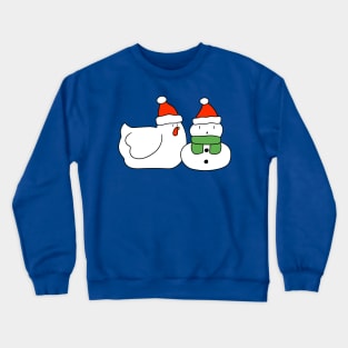 Chicken and Snowman Crewneck Sweatshirt